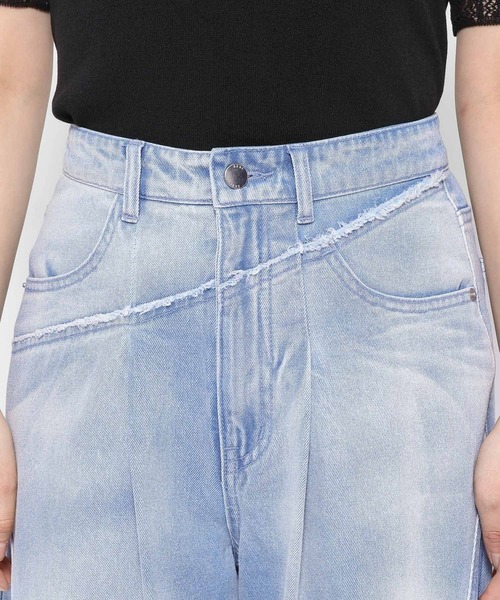 HARE(ハレ)の「【S/M 2サイズ展開】クロスダブルアソートカコウデニムパンツ(HARE)(デニムパンツ・レディース・ライトブルー/ブラック/ピンク/ベージュ/パープル・MEDIUM/SMALL)」の18枚目の写真