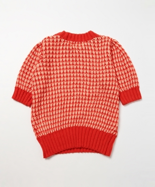 Ray BEAMS(レイビームス)の「Ray BEAMS / 2トーン 柄編 クルーニット(ニット/セーター・レディース・レッド/ネイビー・ONE SIZE)」の7枚目の写真