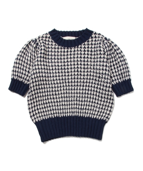 Ray BEAMS(レイビームス)の「Ray BEAMS / 2トーン 柄編 クルーニット(ニット/セーター・レディース・レッド/ネイビー・ONE SIZE)」の16枚目の写真