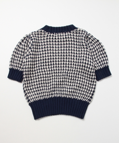 Ray BEAMS(レイビームス)の「Ray BEAMS / 2トーン 柄編 クルーニット(ニット/セーター・レディース・レッド/ネイビー・ONE SIZE)」の9枚目の写真