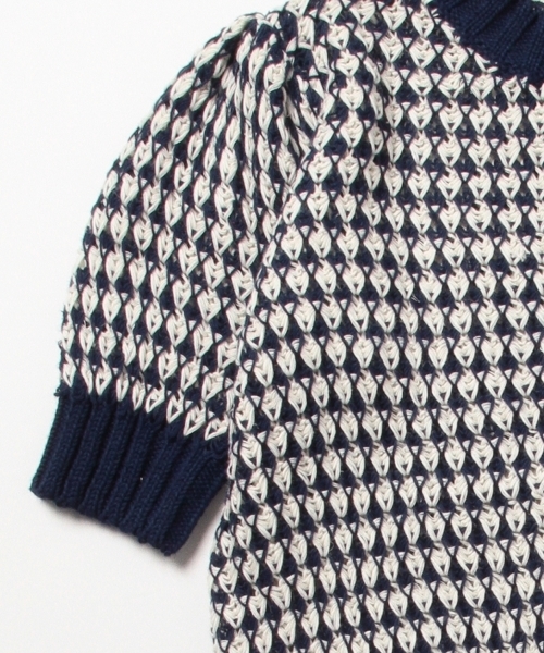 Ray BEAMS(レイビームス)の「Ray BEAMS / 2トーン 柄編 クルーニット(ニット/セーター・レディース・レッド/ネイビー・ONE SIZE)」の12枚目の写真