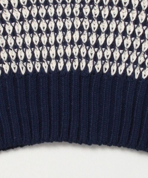 Ray BEAMS(レイビームス)の「Ray BEAMS / 2トーン 柄編 クルーニット(ニット/セーター・レディース・レッド/ネイビー・ONE SIZE)」の13枚目の写真