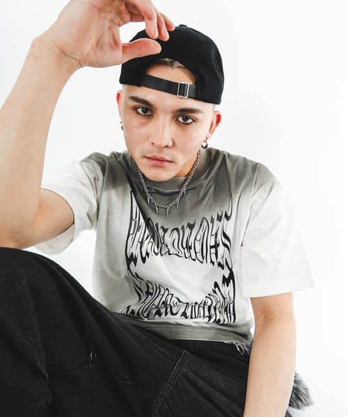 SHORT ROUND(ショートラウンド)の「SHORT ROUND/グラデーションロゴT(Tシャツ/カットソー・メンズ・ホワイト系その他/ブラック系その他・LARGE/MEDIUM)」の14枚目の写真