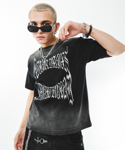 SHORT ROUND(ショートラウンド)の「SHORT ROUND/グラデーションロゴT(Tシャツ/カットソー・メンズ・ホワイト系その他/ブラック系その他・LARGE/MEDIUM)」の21枚目の写真