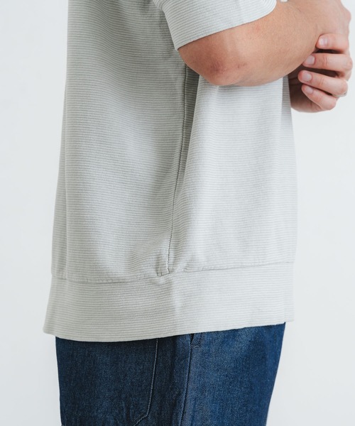 quadro(クオドロ)の「ラフステア天竺半袖ラグランクルー(Tシャツ/カットソー・メンズ・ブルー/チャコール/サンドベージュ・MEDIUM/LARGE)」の7枚目の写真