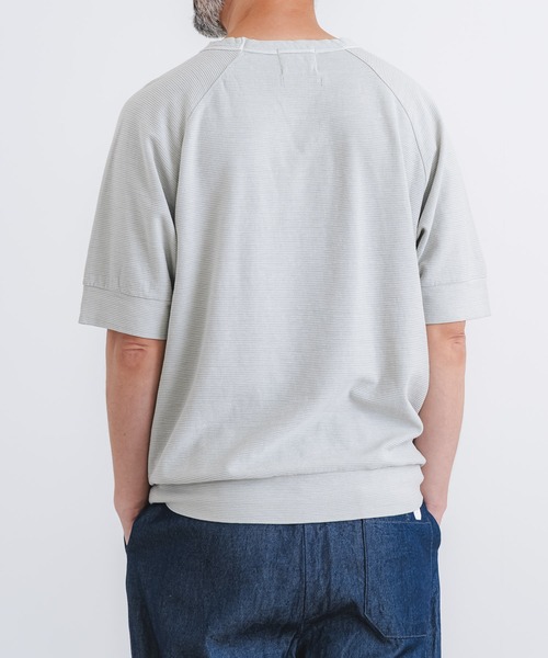 quadro(クオドロ)の「ラフステア天竺半袖ラグランクルー(Tシャツ/カットソー・メンズ・ブルー/チャコール/サンドベージュ・MEDIUM/LARGE)」の10枚目の写真