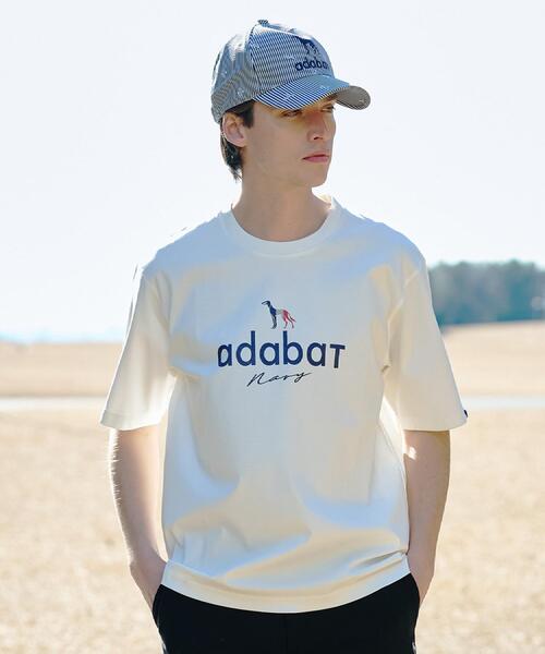 adabat(アダバット)の「【ADABAT NAVY】接触冷感/抗菌防臭/消臭 アイスクリアコットン半袖ロゴT(Tシャツ/カットソー・メンズ・ブラウン系その他/ブラック/ネイビー/ピンク/ホワイト・50/48/46)」の8枚目の写真