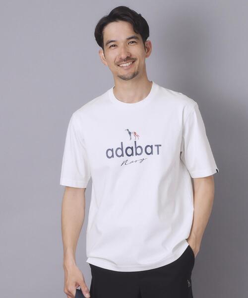adabat(アダバット)の「【ADABAT NAVY】接触冷感/抗菌防臭/消臭 アイスクリアコットン半袖ロゴT(Tシャツ/カットソー・メンズ・ブラウン系その他/ブラック/ネイビー/ピンク/ホワイト・50/48/46)」の10枚目の写真