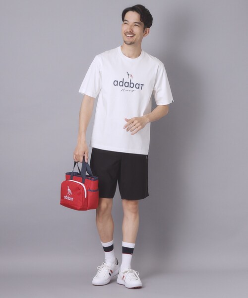 adabat(アダバット)の「【ADABAT NAVY】接触冷感/抗菌防臭/消臭 アイスクリアコットン半袖ロゴT(Tシャツ/カットソー・メンズ・ブラウン系その他/ブラック/ネイビー/ピンク/ホワイト・50/48/46)」の12枚目の写真