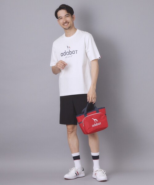 adabat(アダバット)の「【ADABAT NAVY】接触冷感/抗菌防臭/消臭 アイスクリアコットン半袖ロゴT(Tシャツ/カットソー・メンズ・ブラウン系その他/ブラック/ネイビー/ピンク/ホワイト・50/48/46)」の13枚目の写真
