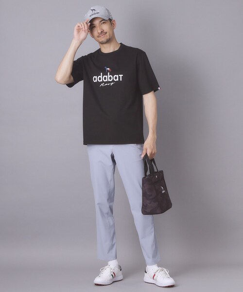 adabat(アダバット)の「【ADABAT NAVY】接触冷感/抗菌防臭/消臭 アイスクリアコットン半袖ロゴT(Tシャツ/カットソー・メンズ・ブラウン系その他/ブラック/ネイビー/ピンク/ホワイト・50/48/46)」の19枚目の写真