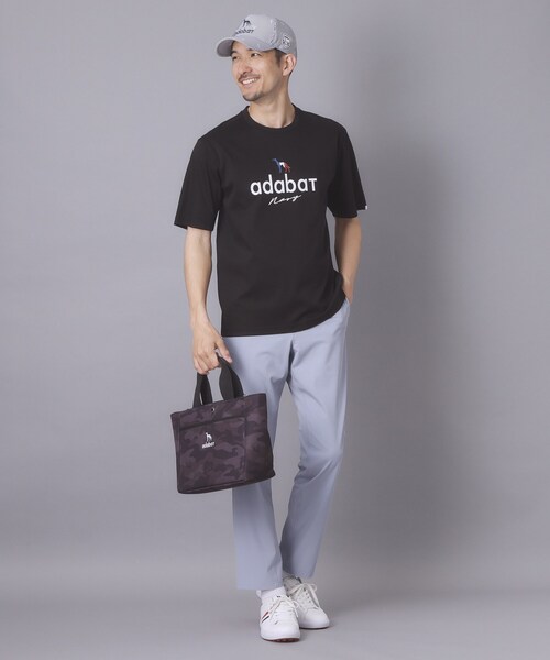 adabat(アダバット)の「【ADABAT NAVY】接触冷感/抗菌防臭/消臭 アイスクリアコットン半袖ロゴT(Tシャツ/カットソー・メンズ・ブラウン系その他/ブラック/ネイビー/ピンク/ホワイト・50/48/46)」の20枚目の写真