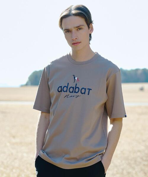 adabat(アダバット)の「【ADABAT NAVY】接触冷感/抗菌防臭/消臭 アイスクリアコットン半袖ロゴT(Tシャツ/カットソー・メンズ・ブラウン系その他/ブラック/ネイビー/ピンク/ホワイト・50/48/46)」の22枚目の写真