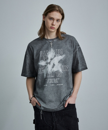 MAISON MINED（メゾンミネド）の「FALLING STAR WASHING HALF T CHARCOAL（Tシャツ/カットソー）」