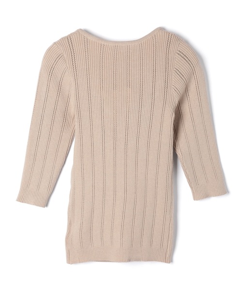 M DOLLY(エムドリー)の「Ribbon lace flora layered knit tops/リボンレースフローラ レイヤードニットトップス(ニット/セーター・レディース・ベージュ・S/M)」の10枚目の写真