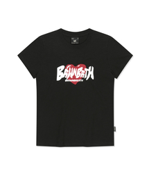 W HEART LOGO TEE - BLACK