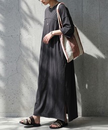 ロング クルーネック ワンピース
