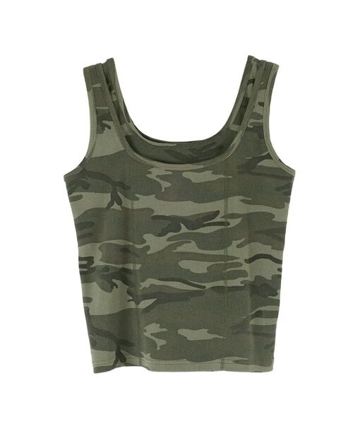 :ETHROF(イーサオブ)の「LAYERED-LIKE CAMOUFLAGE RIB TANKTOP(キャミソール・レディース・グレー・MEDIUM)」の5枚目の写真