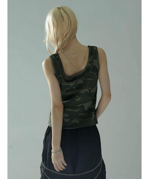 :ETHROF(イーサオブ)の「LAYERED-LIKE CAMOUFLAGE RIB TANKTOP(キャミソール・レディース・グレー・MEDIUM)」の17枚目の写真