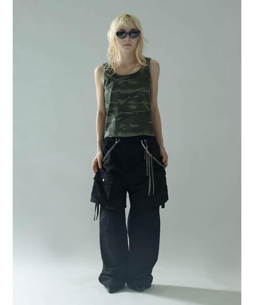 :ETHROF(イーサオブ)の「LAYERED-LIKE CAMOUFLAGE RIB TANKTOP(キャミソール・レディース・グレー・MEDIUM)」の18枚目の写真