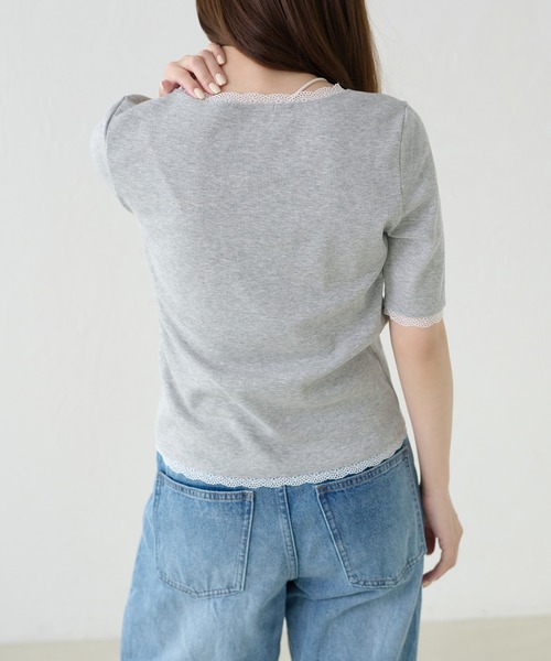 apres jour clair(アプレジュールクレア)の「【apres jour clair】アソートヘンリーネックトップス(Tシャツ/カットソー・レディース・ネイビー/アイボリー/杢グレー/ホワイト系その他2・フリー/X-LARGE)」の16枚目の写真