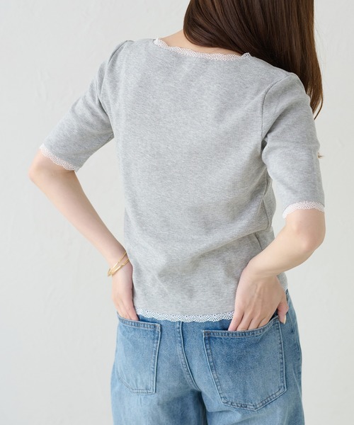 apres jour clair(アプレジュールクレア)の「【apres jour clair】アソートヘンリーネックトップス(Tシャツ/カットソー・レディース・ネイビー/アイボリー/杢グレー/ホワイト系その他2・フリー/X-LARGE)」の17枚目の写真