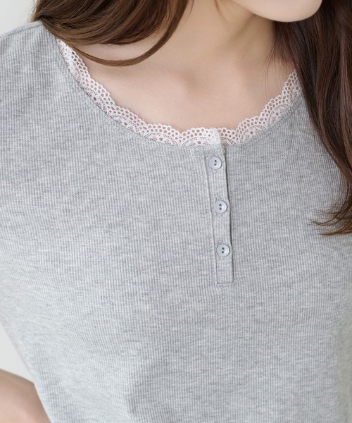 apres jour clair(アプレジュールクレア)の「【apres jour clair】アソートヘンリーネックトップス(Tシャツ/カットソー・レディース・ネイビー/アイボリー/杢グレー/ホワイト系その他2・フリー/X-LARGE)」の14枚目の写真