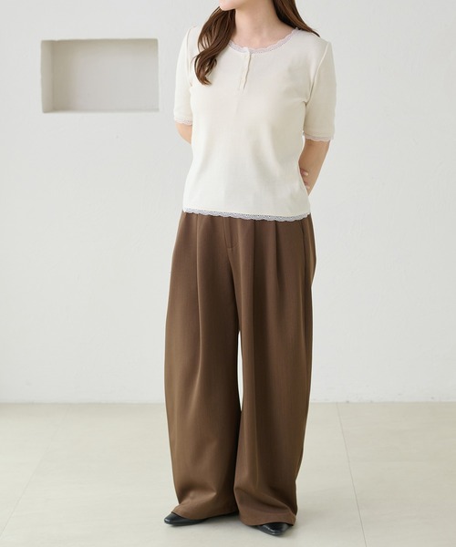 apres jour clair(アプレジュールクレア)の「【apres jour clair】アソートヘンリーネックトップス(Tシャツ/カットソー・レディース・ネイビー/アイボリー/杢グレー/ホワイト系その他2・フリー/X-LARGE)」の11枚目の写真