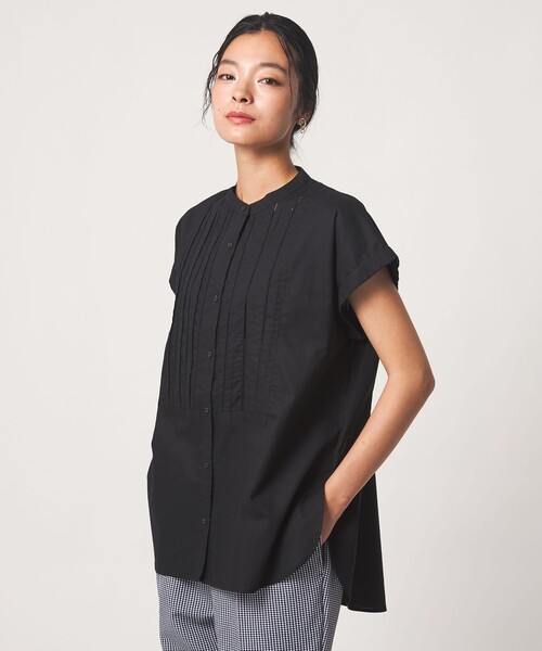 A DAY IN THE LIFE UNITED ARROWS(アデイインザライフユナイテッドアローズ)の「コットン ピンタック フレンチスリーブブラウス <A DAY IN THE LIFE>(シャツ/ブラウス・レディース・その他1/オフホワイト/ライトブルー/ブラック/イエロー・FREE)」の9枚目の写真
