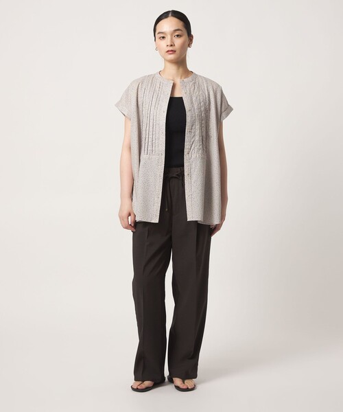 A DAY IN THE LIFE UNITED ARROWS(アデイインザライフユナイテッドアローズ)の「コットン ピンタック フレンチスリーブブラウス <A DAY IN THE LIFE>(シャツ/ブラウス・レディース・その他1/オフホワイト/ライトブルー/ブラック/イエロー・FREE)」の14枚目の写真