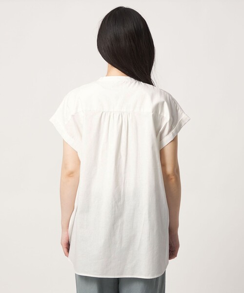 A DAY IN THE LIFE UNITED ARROWS(アデイインザライフユナイテッドアローズ)の「コットン ピンタック フレンチスリーブブラウス <A DAY IN THE LIFE>(シャツ/ブラウス・レディース・その他1/オフホワイト/ライトブルー/ブラック/イエロー・FREE)」の17枚目の写真