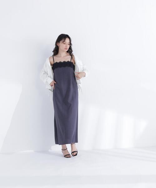 NATURAL BEAUTY BASIC(ナチュラルビューティーベーシック)の「レーストリムキャミワンピース(ワンピース・レディース・ベージュ系その他/グレー系その他・MEDIUM/P/S)」の11枚目の写真