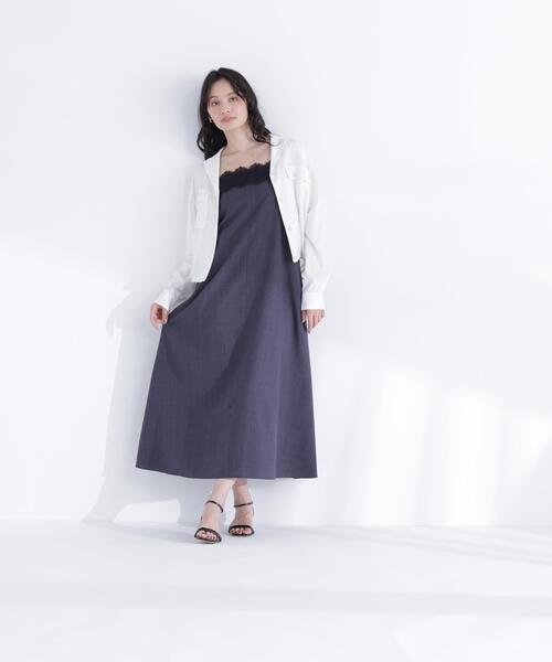 NATURAL BEAUTY BASIC(ナチュラルビューティーベーシック)の「レーストリムキャミワンピース(ワンピース・レディース・ベージュ系その他/グレー系その他・MEDIUM/P/S)」の13枚目の写真