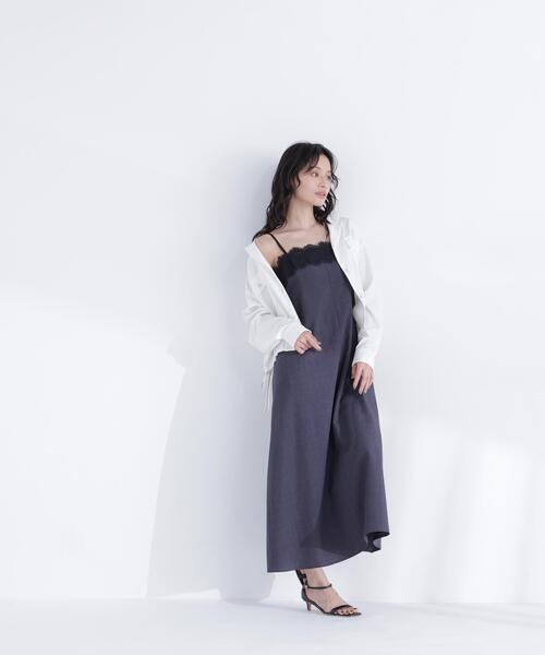 NATURAL BEAUTY BASIC(ナチュラルビューティーベーシック)の「レーストリムキャミワンピース(ワンピース・レディース・ベージュ系その他/グレー系その他・MEDIUM/P/S)」の15枚目の写真