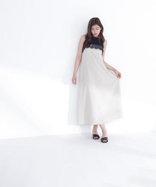 NATURAL BEAUTY BASIC(ナチュラルビューティーベーシック)の「レーストリムキャミワンピース(ワンピース・レディース・ベージュ系その他/グレー系その他・MEDIUM/P/S)」の12枚目の写真