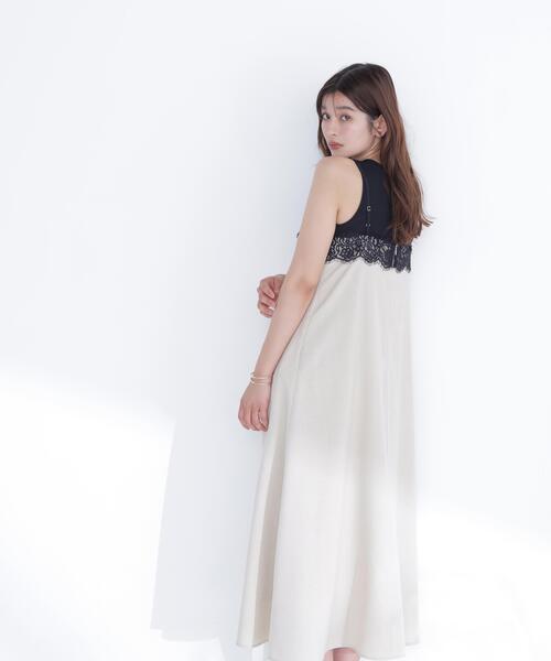 NATURAL BEAUTY BASIC(ナチュラルビューティーベーシック)の「レーストリムキャミワンピース(ワンピース・レディース・ベージュ系その他/グレー系その他・MEDIUM/P/S)」の13枚目の写真