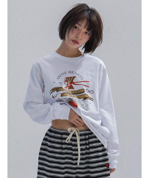 ANNEHEARTS(アンハーツ)の「Bandena Muse Long Sleeve_WHITE(Tシャツ/カットソー・レディース・その他・FREE)」の1枚目の写真