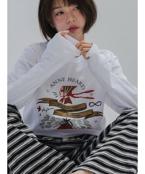 ANNEHEARTS(アンハーツ)の「Bandena Muse Long Sleeve_WHITE(Tシャツ/カットソー・レディース・その他・FREE)」の3枚目の写真