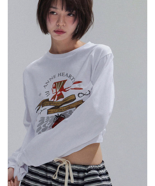 ANNEHEARTS(アンハーツ)の「Bandena Muse Long Sleeve_WHITE(Tシャツ/カットソー・レディース・その他・FREE)」の4枚目の写真