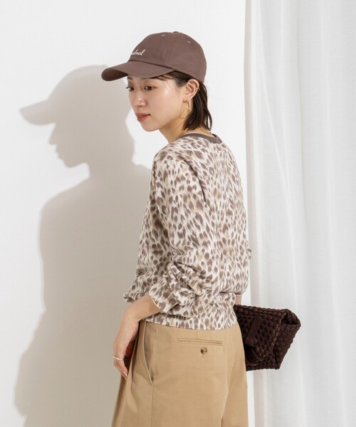 Rie Miller（リエミラー）の「《手洗い可能》レオパードプリントクルーカーディガン（カーディガン/ボレロ・レディース・ブラック系その他3/ベージュ系その他3・38）」の5枚目の写真