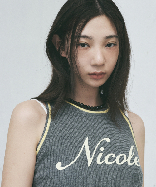 NICK&NICOLE(ニックアンドニコール)の「NICOLE RIBBED SLEEVELESS TOP_CHARCOAL(Tシャツ/カットソー・レディース・その他・FREE)」の2枚目の写真