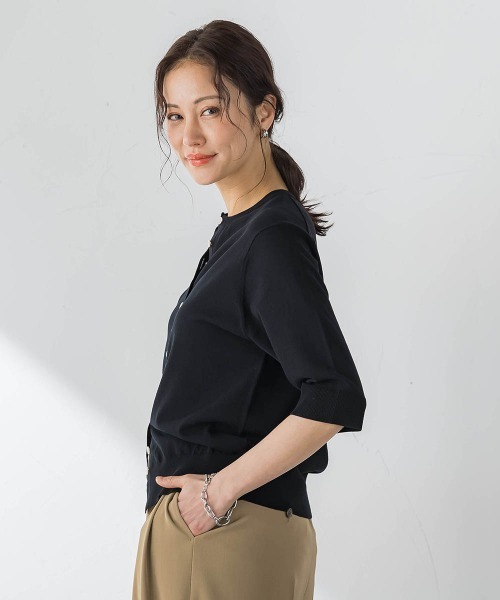 LAUTREAMONT（ロートレアモン）の「多ボタン配色カーディガン（カーディガン/ボレロ・レディース・ブラック/ホワイト系その他/レッド・9号）」の18枚目の写真