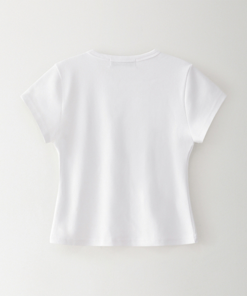 BLUESUNFLOWER（ブルーサンフラワー）の「アイラブキャットクロップTシャツ[ホワイト]（Tシャツ/カットソー・レディース・その他・FREE）」の11枚目の写真