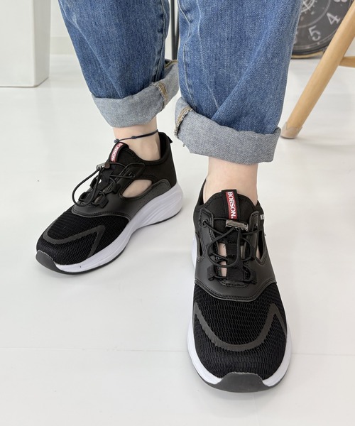 LUGG NAGG(ラグナグ)の「【BOBSON】【ゆったり】らくらくコンフォートサンダルスニーカー【通気性】(スニーカー・レディース・ベージュ/ブラック・24.5cm/24.0cm/23.5cm/23.0cm/22.5cm)」の6枚目の写真