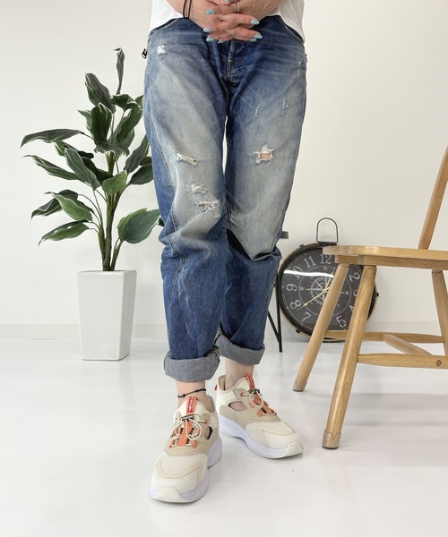 LUGG NAGG(ラグナグ)の「【BOBSON】【ゆったり】らくらくコンフォートサンダルスニーカー【通気性】(スニーカー・レディース・ベージュ/ブラック・24.5cm/24.0cm/23.5cm/23.0cm/22.5cm)」の12枚目の写真