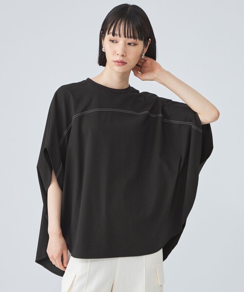 CAST:(キャストコロン)の「【接触冷感・UV対策】サークルフォルムカットソー(Tシャツ/カットソー・レディース・ピンク系その他2/ホワイト/グリーン/ブラック・M)」の3枚目の写真