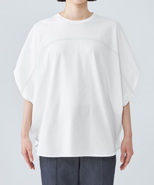 CAST:(キャストコロン)の「【接触冷感・UV対策】サークルフォルムカットソー(Tシャツ/カットソー・レディース・ピンク系その他2/ホワイト/グリーン/ブラック・M)」の9枚目の写真