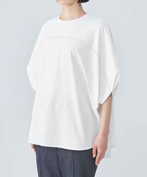 CAST:(キャストコロン)の「【接触冷感・UV対策】サークルフォルムカットソー(Tシャツ/カットソー・レディース・ピンク系その他2/ホワイト/グリーン/ブラック・M)」の10枚目の写真