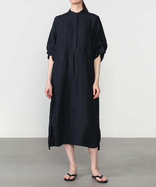 TICCA |〈別注〉リネン ツイストスリーブワンピース WOMEN（ワンピース