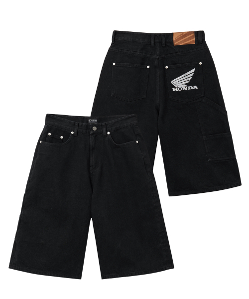 PHYPS MOTORCYCLE（フィップスモーターサイクル）の「Wing Logo Bermuda Pants Black（その他パンツ・レディース・その他・SMALL/MEDIUM/LARGE/X-LARGE）」の2枚目の写真